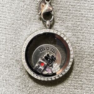 Origami Owl Living Locket Necklace – Hinge Locket, Charms